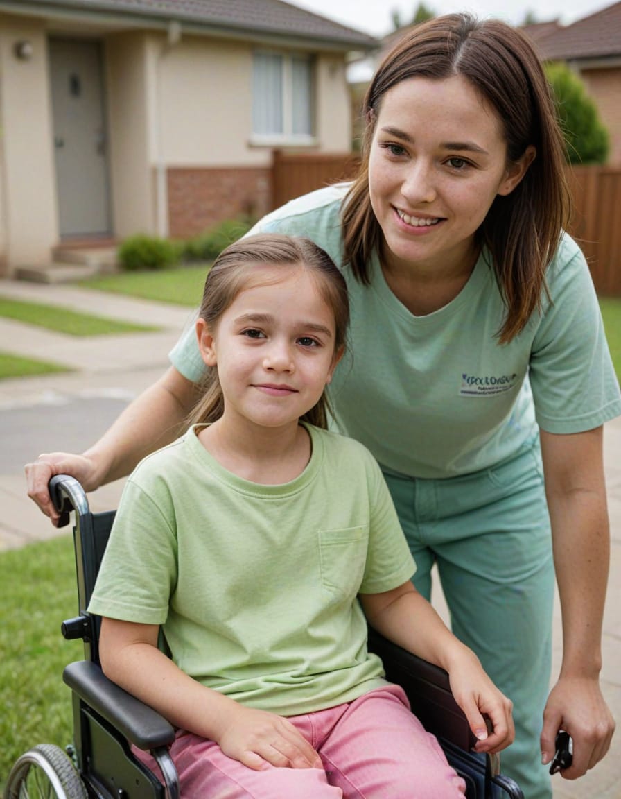 Empowering community inclusion—our NDIS participant enjoys fresh air and supported independence with a caring companion in Pearcedale