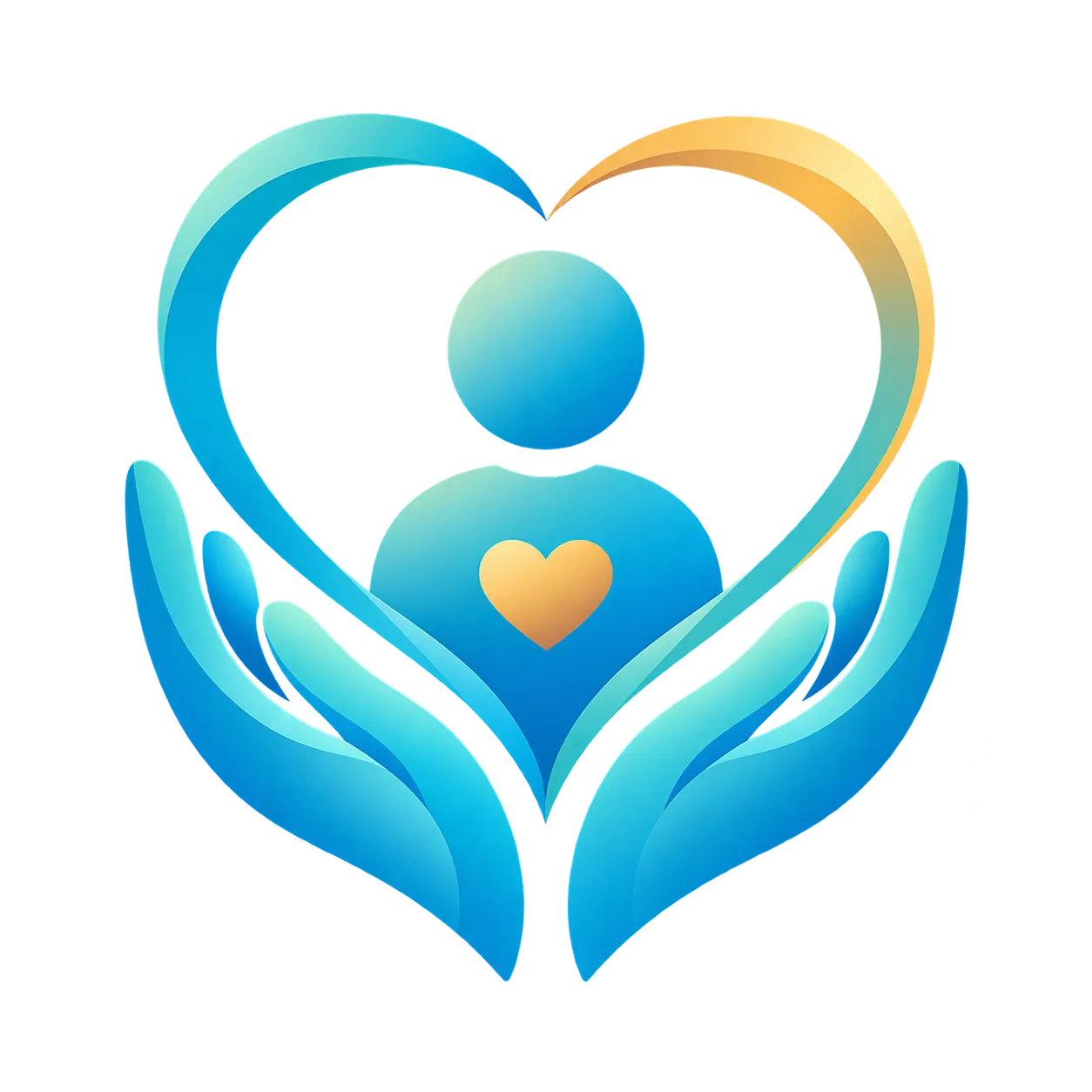 Illustration of caring hands supporting a person climbing upward, representing NDIS support that builds independence